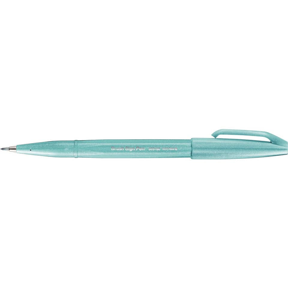 Faserschreiber Brush Sign Pen SES15, variabel, azurblau PENTEL SES15C-S2X