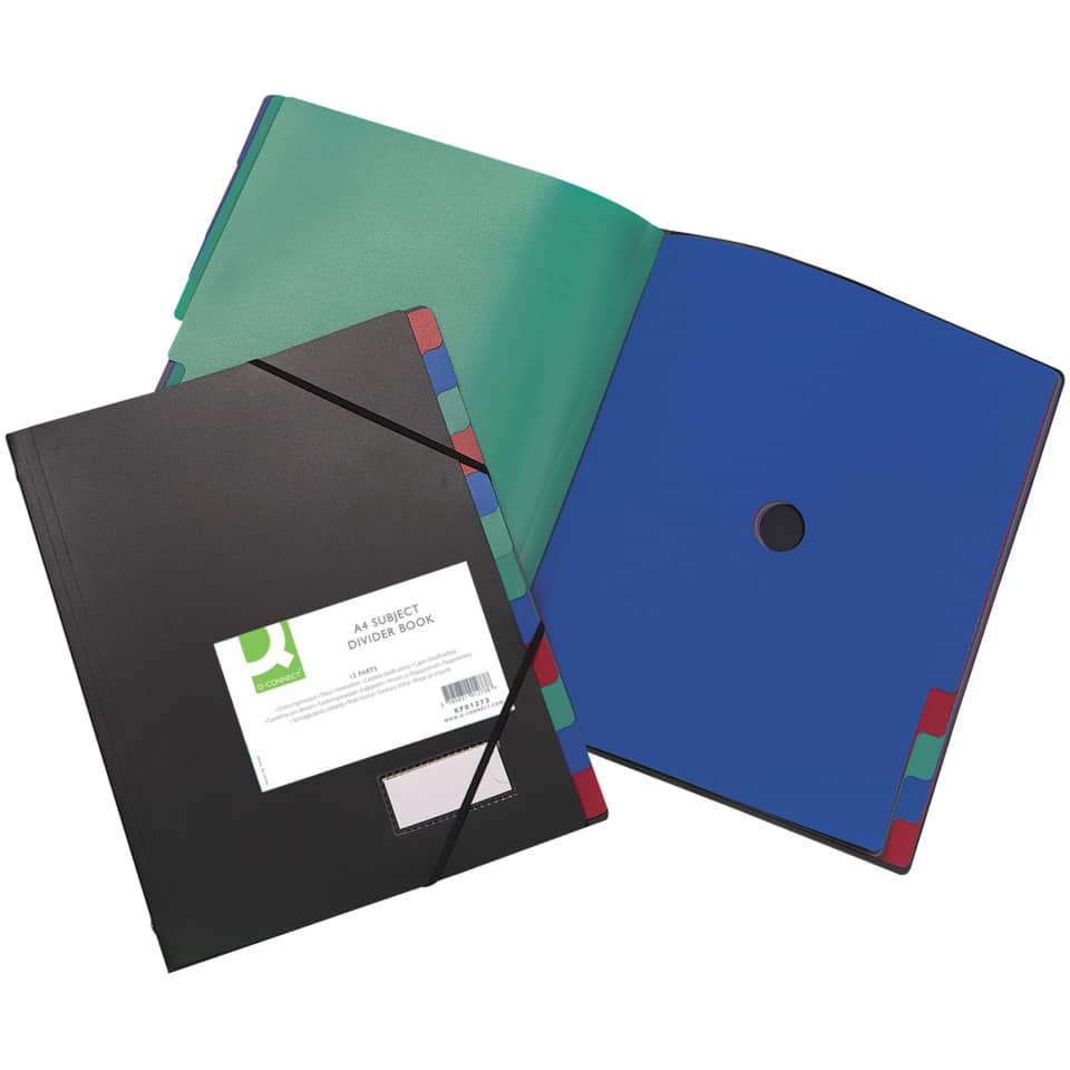 Ordnungsmappe, 12-teilig, Plastik, schwarz Q-CONNECT KF01273 Q-CONNECT KF01273 Plastik