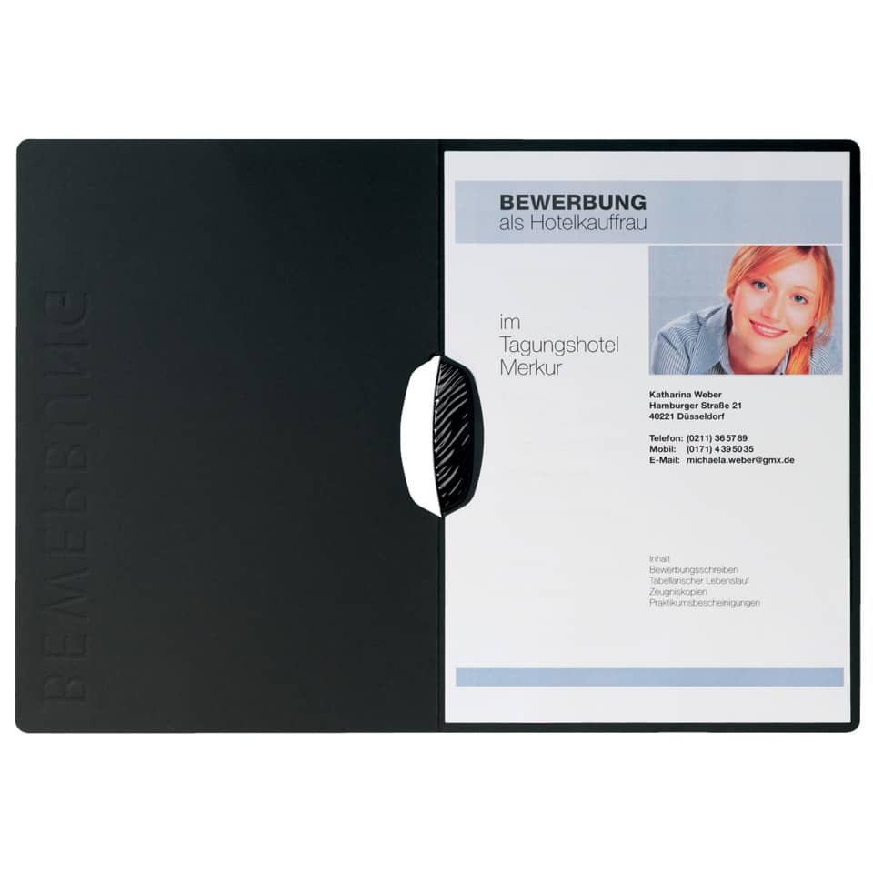 Bewerbungsmappe Swing Classic, A4, 2-teilig, schwarz PAGNA 22007-04