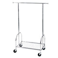 Mobile Garderobe, Metall, verchromt, 90x54x130-170 cm, silber ALCO 2830 ALCO 2830 verchromt
