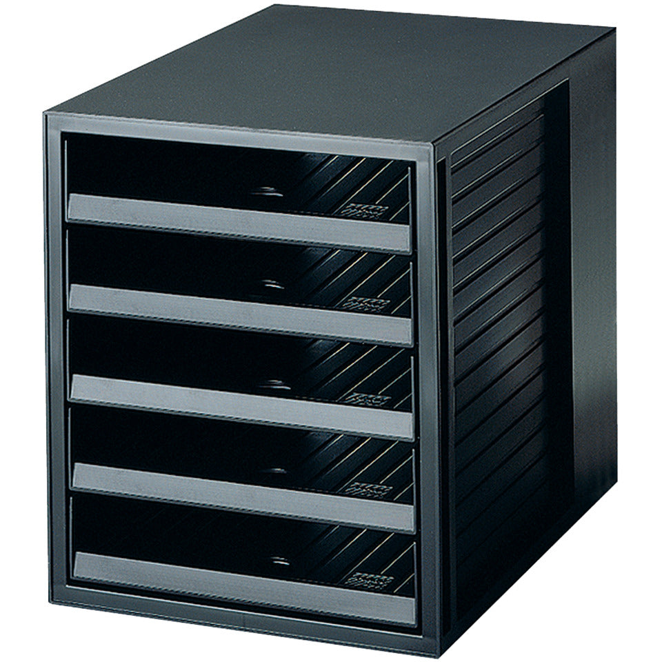 Schubladenbox SCHRANK-SET KARMA 5 offene Schubladen öko-schwarz HAN 14018-13D HAN 14018-13 Karma