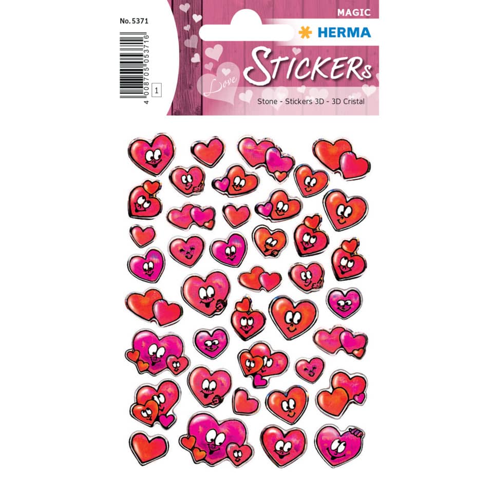Sticker Herzaugen, Stone, 40 Stück HERMA 5371 HERMA 5371 Magic Stonesticker
