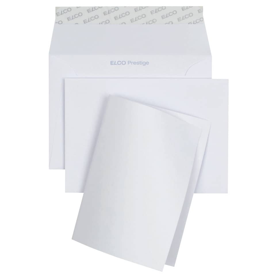 Doppelkarten A6 Kuverts C6 Prestige weiss, Haftklebeverschluss, 10 Stück ELCO 89301.10 ELCO 89301.10 je 10ST