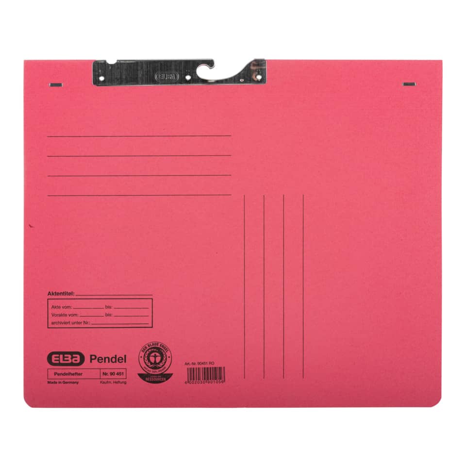 Pendelhefter, A4, 250g/m², kaufmännische Heftung, rot ELBA 100560098 ELBA 100560098 90451RO