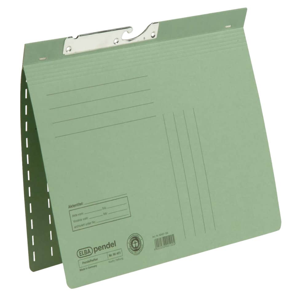 Pendelhefter, A4, 250g/m², kaufmännische Heftung, grün ELBA 100560095 ELBA 100560095 90451GN