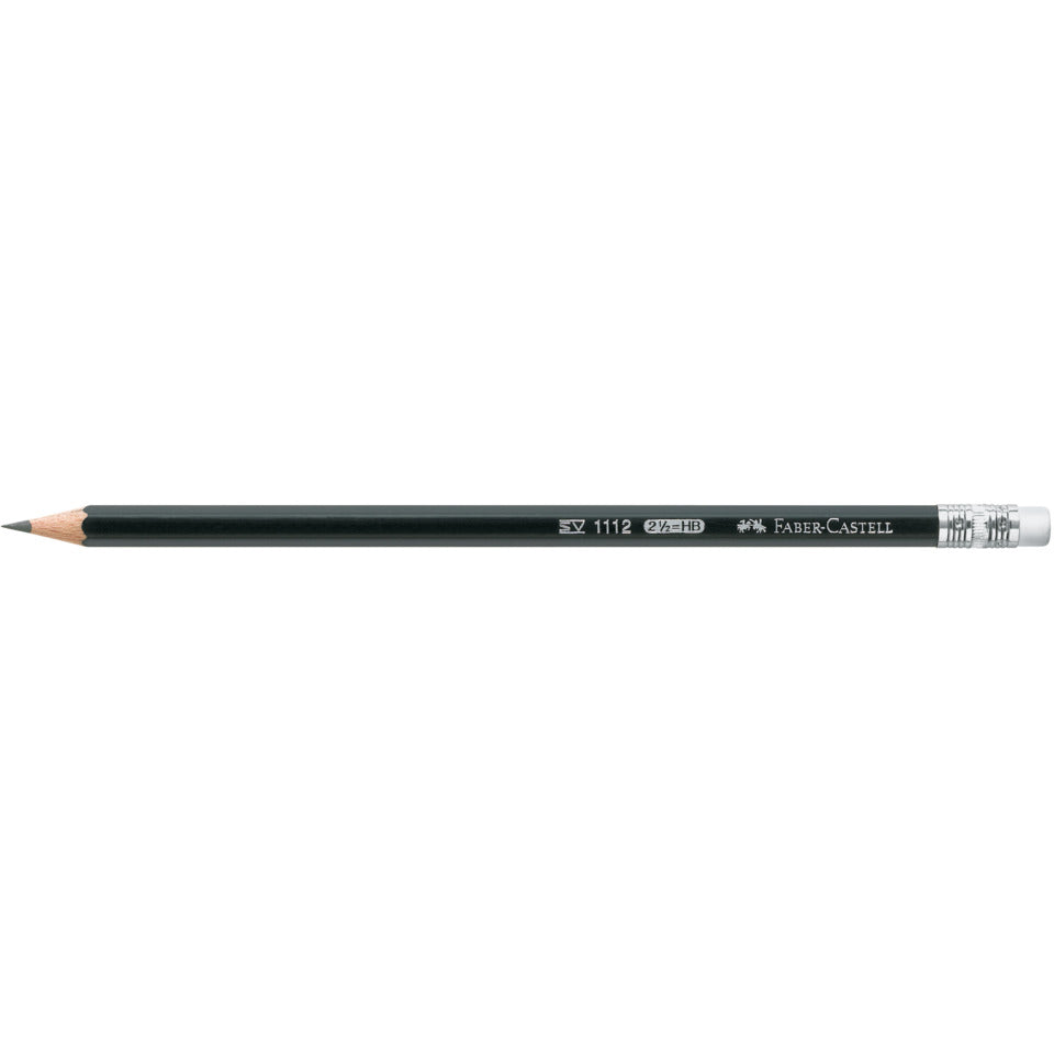 Bleistift mit Radierer 1111, HB, schwarz FABER CASTELL 111200