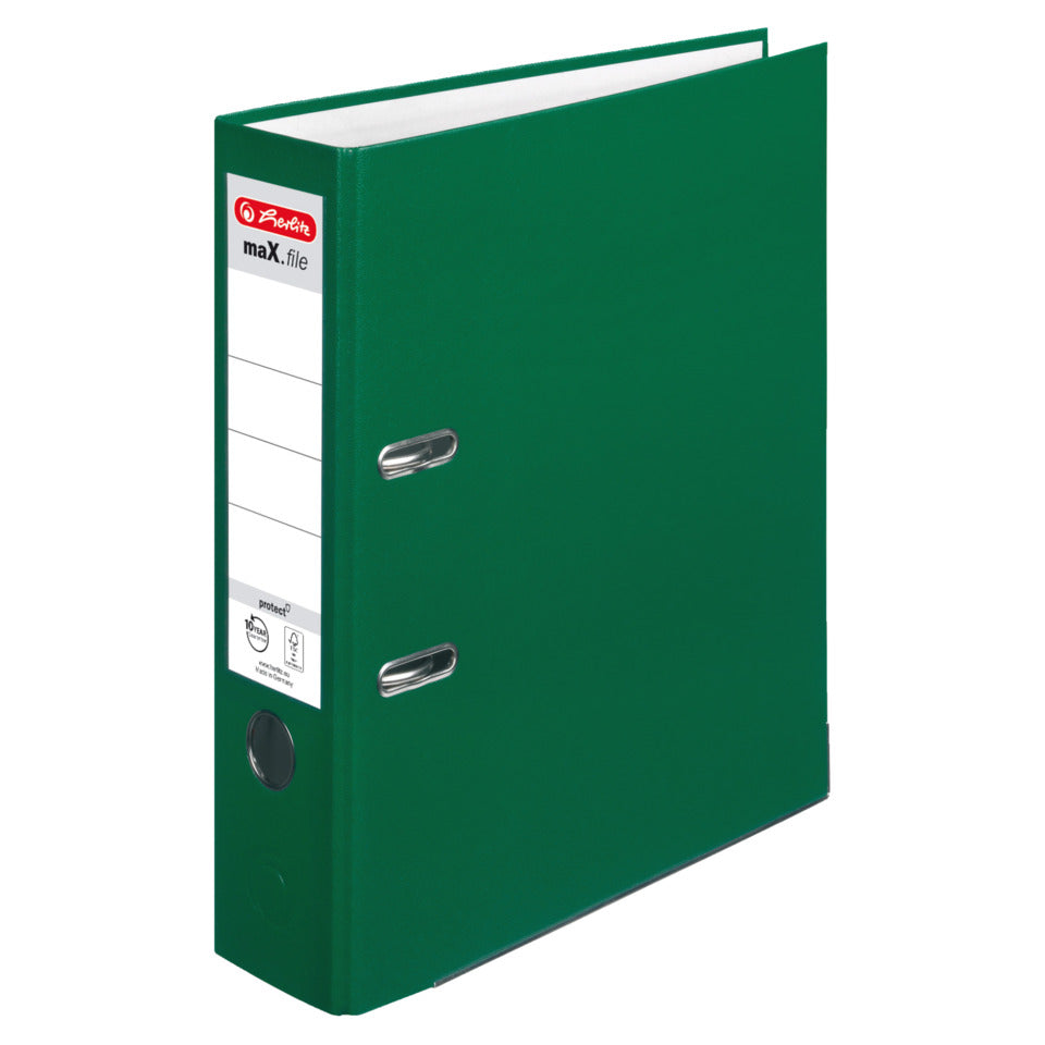 Ordner maX.file protect, A4, 80mm, grün HERLITZ 300007142 HERLITZ 300007142 5480504 PP Color