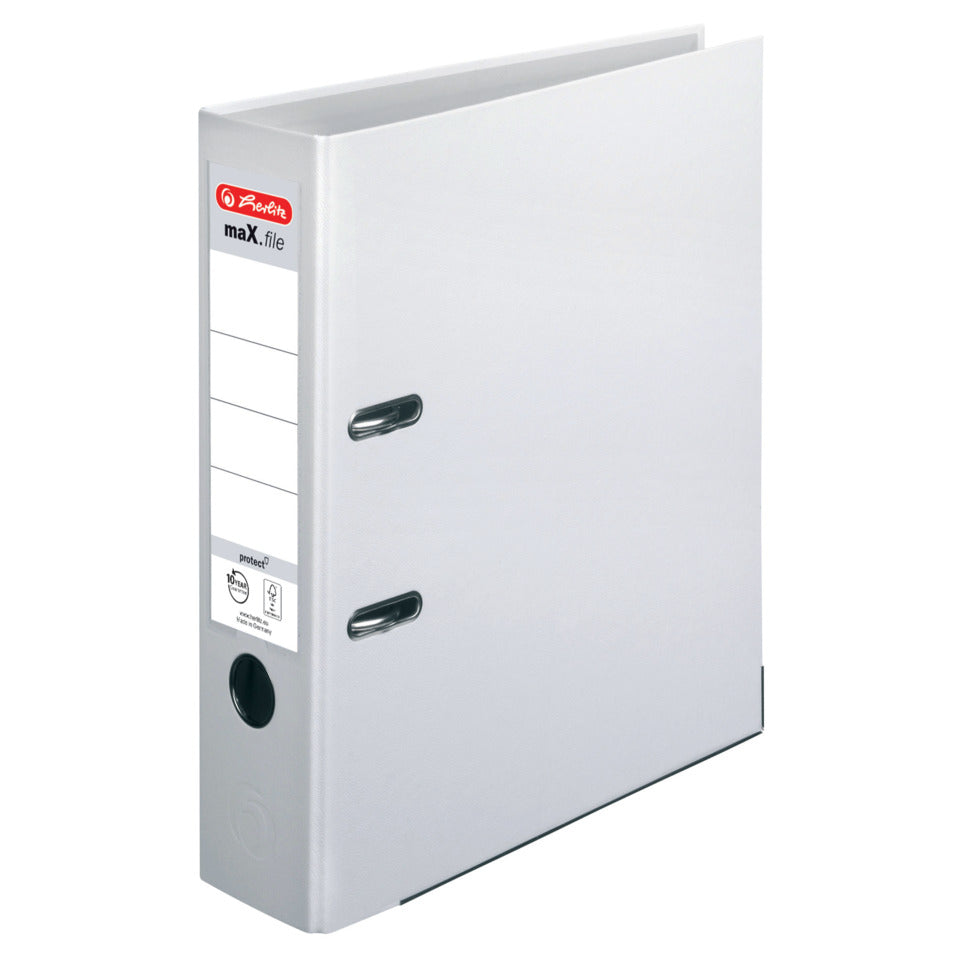 Ordner maX.file protect, A4, 80mm, weiß HERLITZ 300007143 HERLITZ 300007143 5480710 PP Color