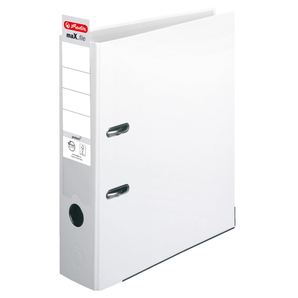Ordner maX.file protect, A4, 80mm, weiß HERLITZ 300007143 HERLITZ 300007143 5480710 PP Color