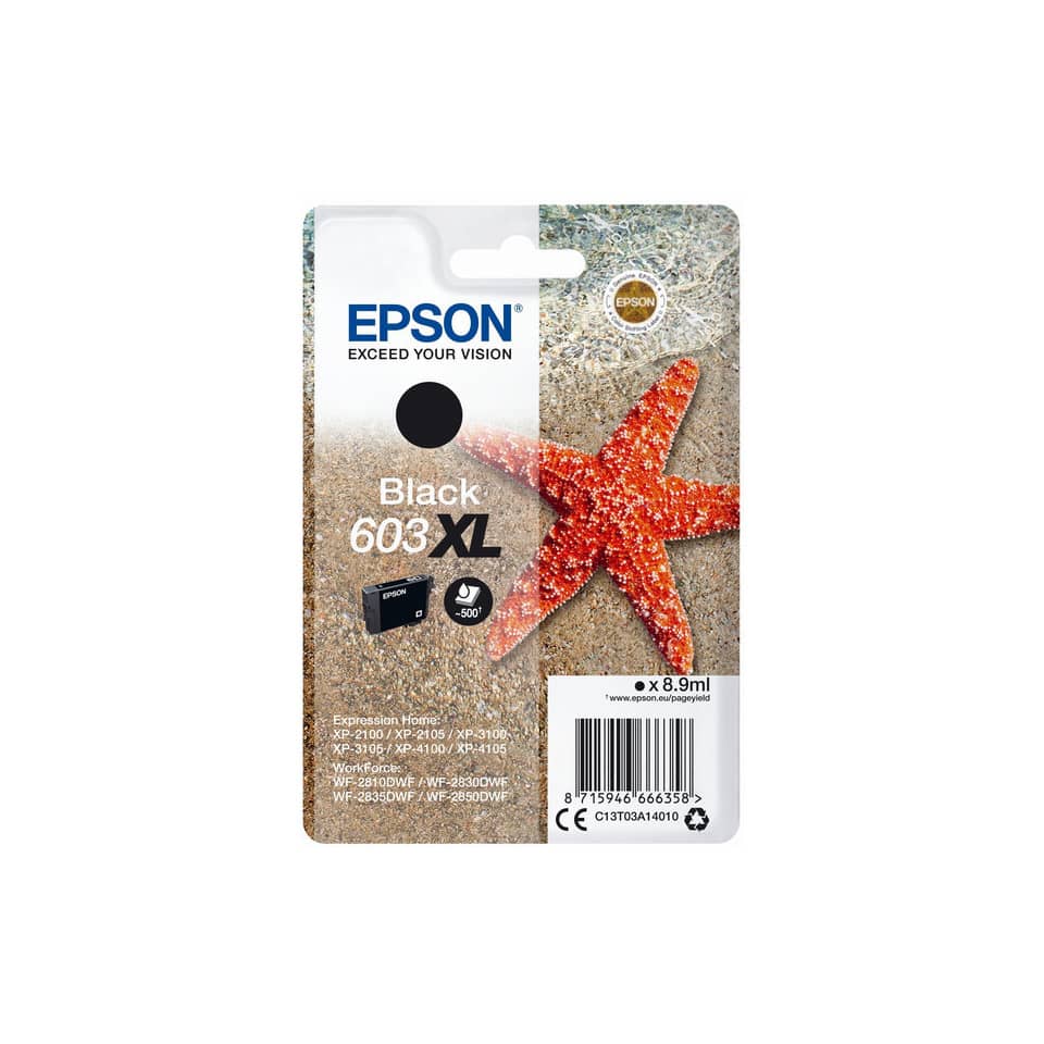 Inkjetpatrone 603XL, 8,9ml, schwarz EPSON C13T03A14010