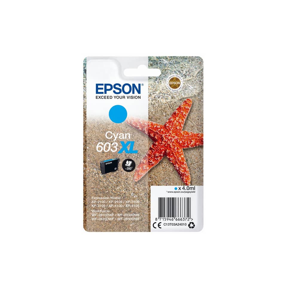 Inkjetpatrone 603XL, 4ml, cyan EPSON C13T03A24010