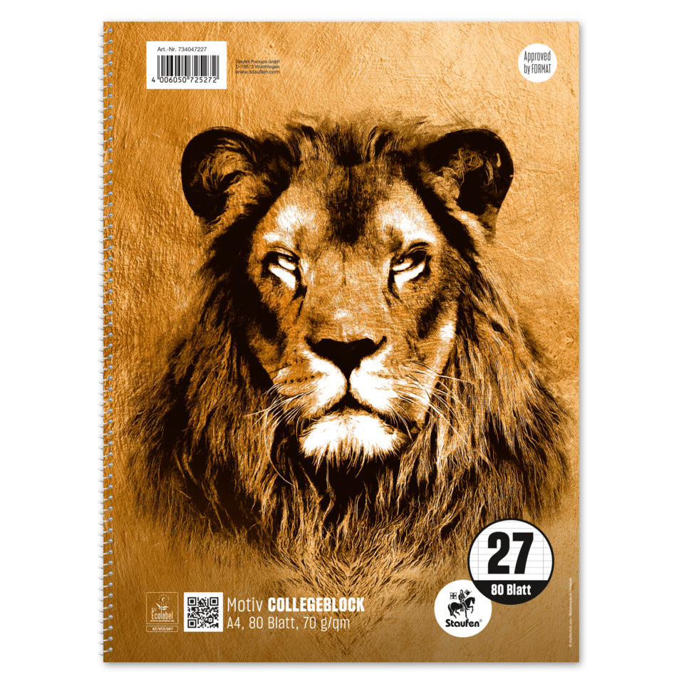 Collegeblock mit Motiv, A4, 80 Blatt, Lin.27, liniert STAUFEN STYLE 734047227 STAUFEN STYLE 734047227 70g