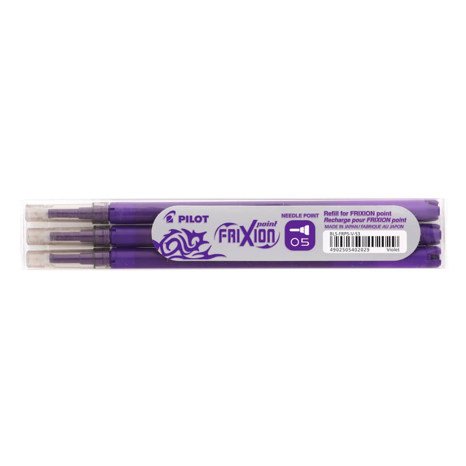 Tintenrollermine FriXion Point/Clicker, 0,3mm, 3 Stück, violett PILOT BLS-FRP5-V-S3 PILOT 2265 008F BLS-FRP5-V