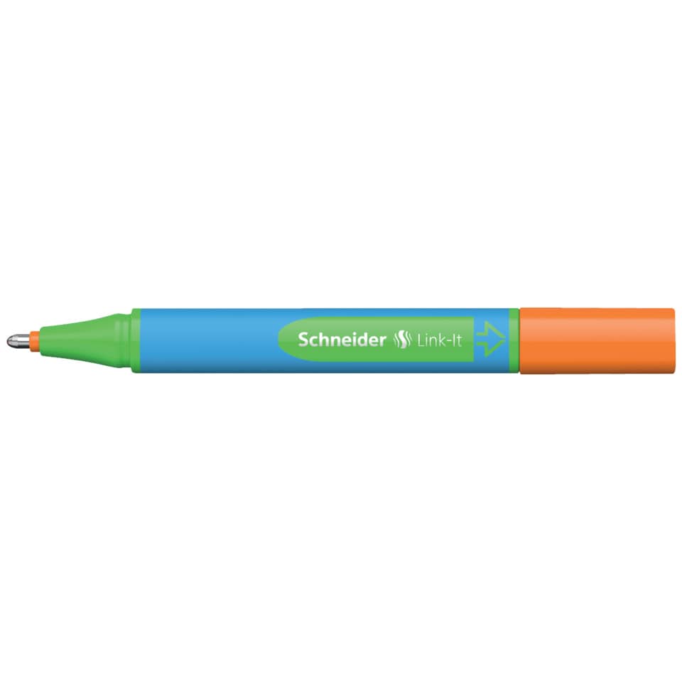 Kugelschreiber Slider Link-It, Kappenmodell, XB, orange, Schaftfarbe: cyan SCHNEIDER 50-154506 SCHNEIDER SN154506