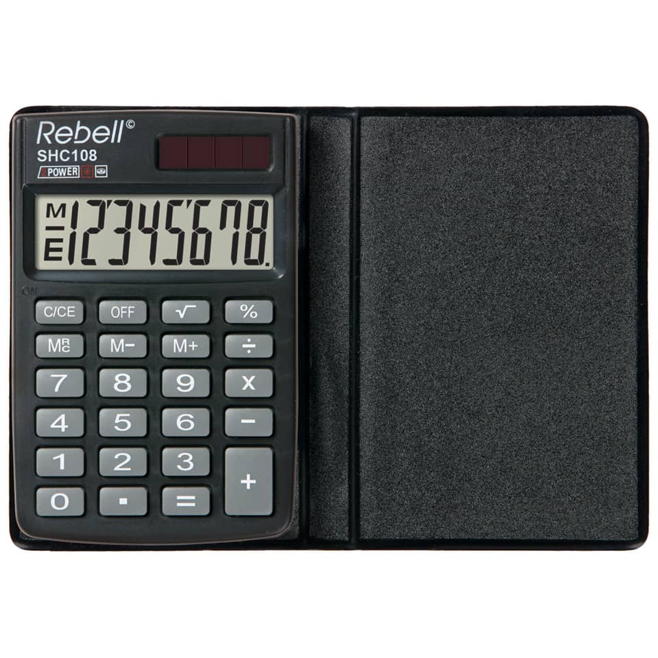 Taschenrechner, schwarz REBELL RE-SHC108 BX