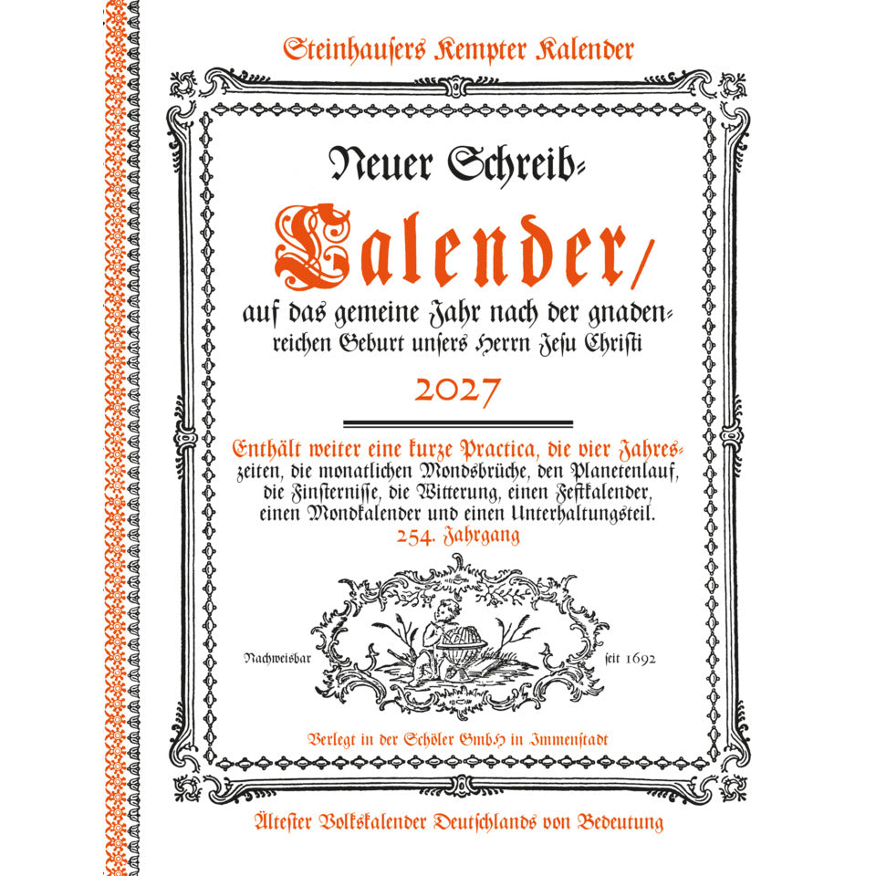 Buchkalender Kempter  SKK2026 Steinhauser Kalender 2027