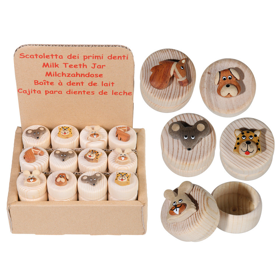 Milchzahndose Animals, 3,5x3,5cm, sortiert OUT OF THE BLUE 76/0992 OOTB 76/0992 3,5x3,5cm