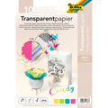 Transparentpapier Uni, A4, 10 Blatt, sortiert FOLIA 87429 FOLIA 87429 115g Candy