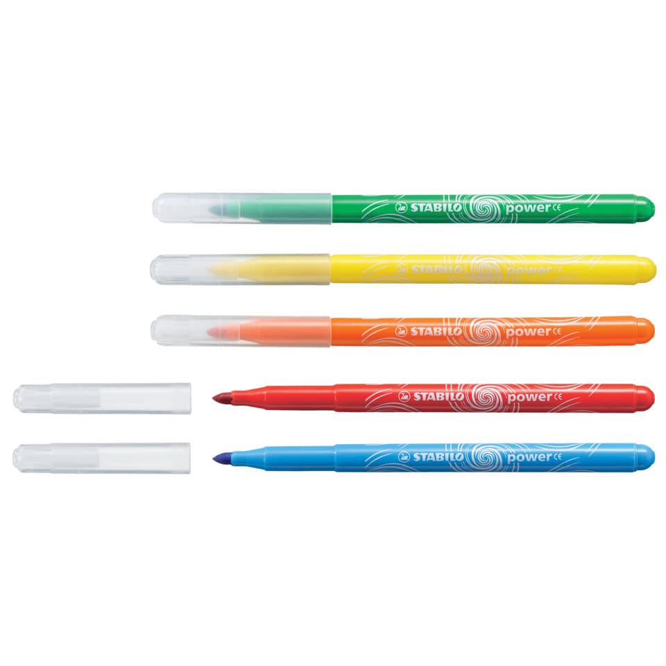 Fasermaler power, 2 mm (M), sortiert, Kartonetui mit 12 Stiften STABILO 280/12-01 STABILO POWER 280/12-01 Swano