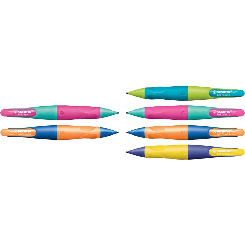 Druckbleistift EASYergo 1.4, türkis/neonpink, L STABILO B-46890-3 STABILO B-46890-3 links neon