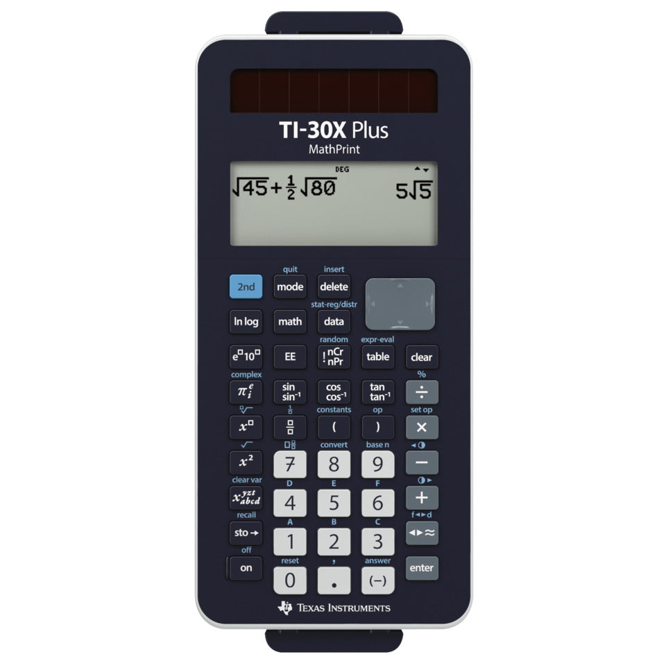 Schulrechner MathPrint, 4-zeilig, schwarz TEXAS INSTRUMENTS TI30XPlus MathPrint TEXAS TI30XPlus MathPrint Solar