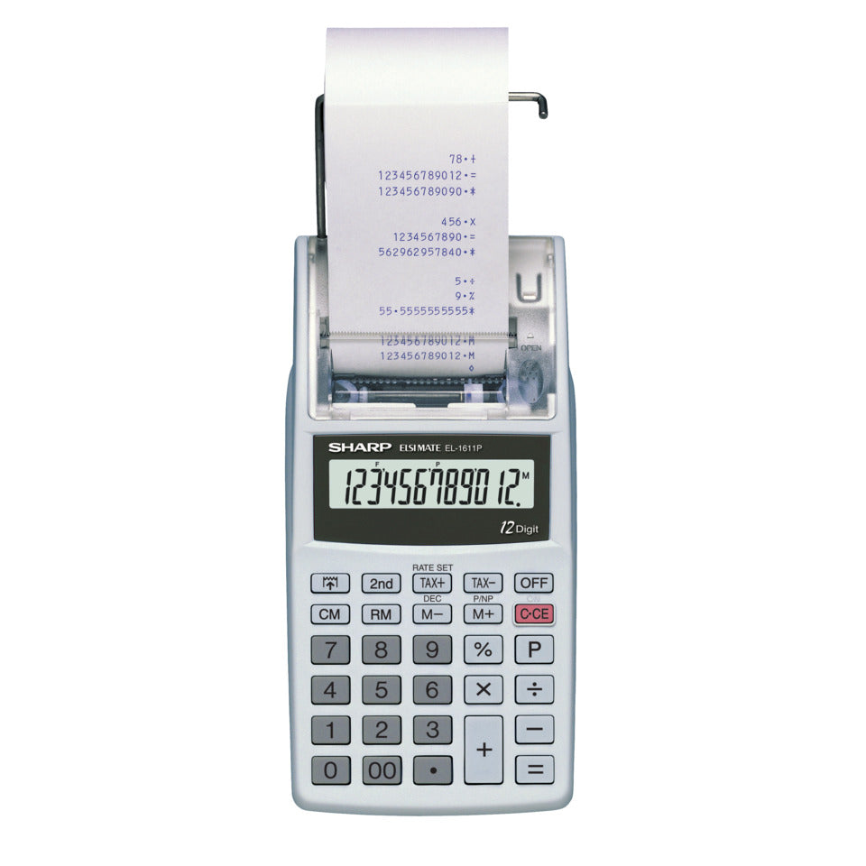 Tischrechner EL-1611V, druckend, 12-stellig,weiß/grau SHARP SH-EL1611V SHARP SH-EL1611V druckend