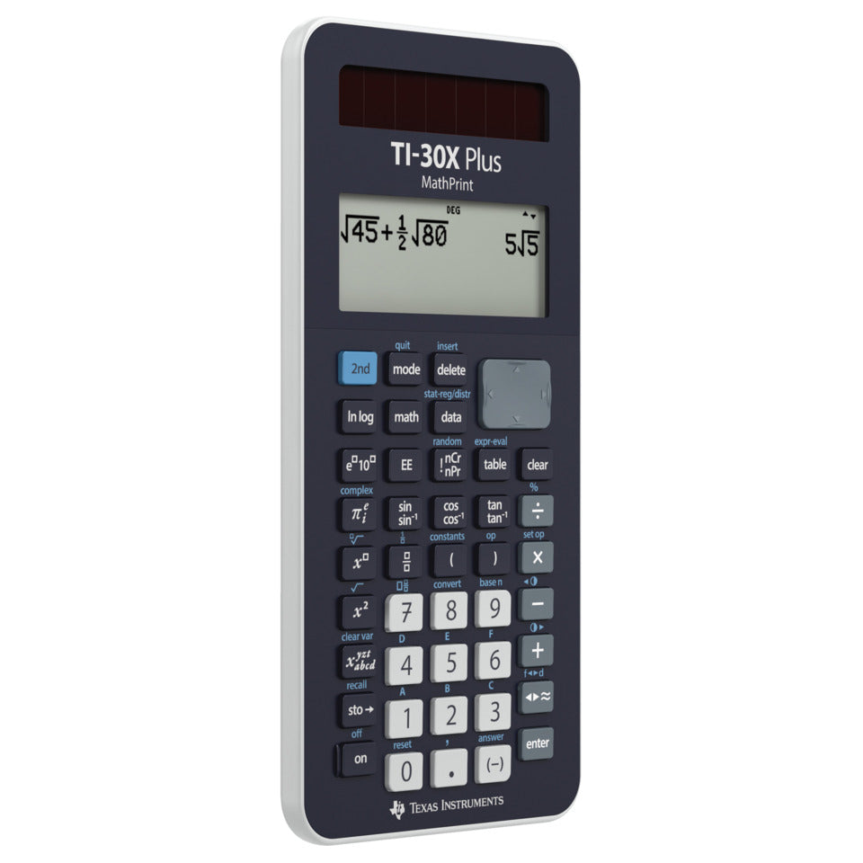 Schulrechner MathPrint, 4-zeilig, schwarz TEXAS INSTRUMENTS TI30XPlus MathPrint TEXAS TI30XPlus MathPrint Solar