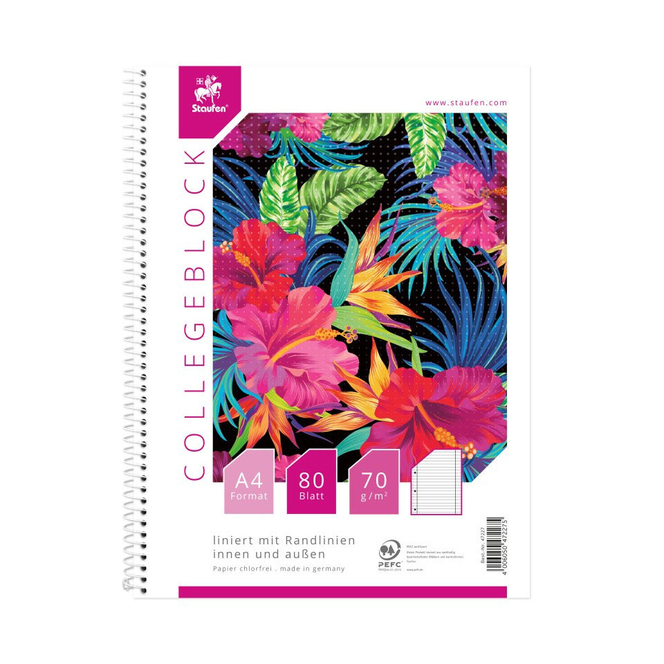 Collegeblock mit Motiv, A4, 80 Blatt, Lin.27, liniert STAUFEN STYLE 734047227 STAUFEN STYLE 734047227 70g