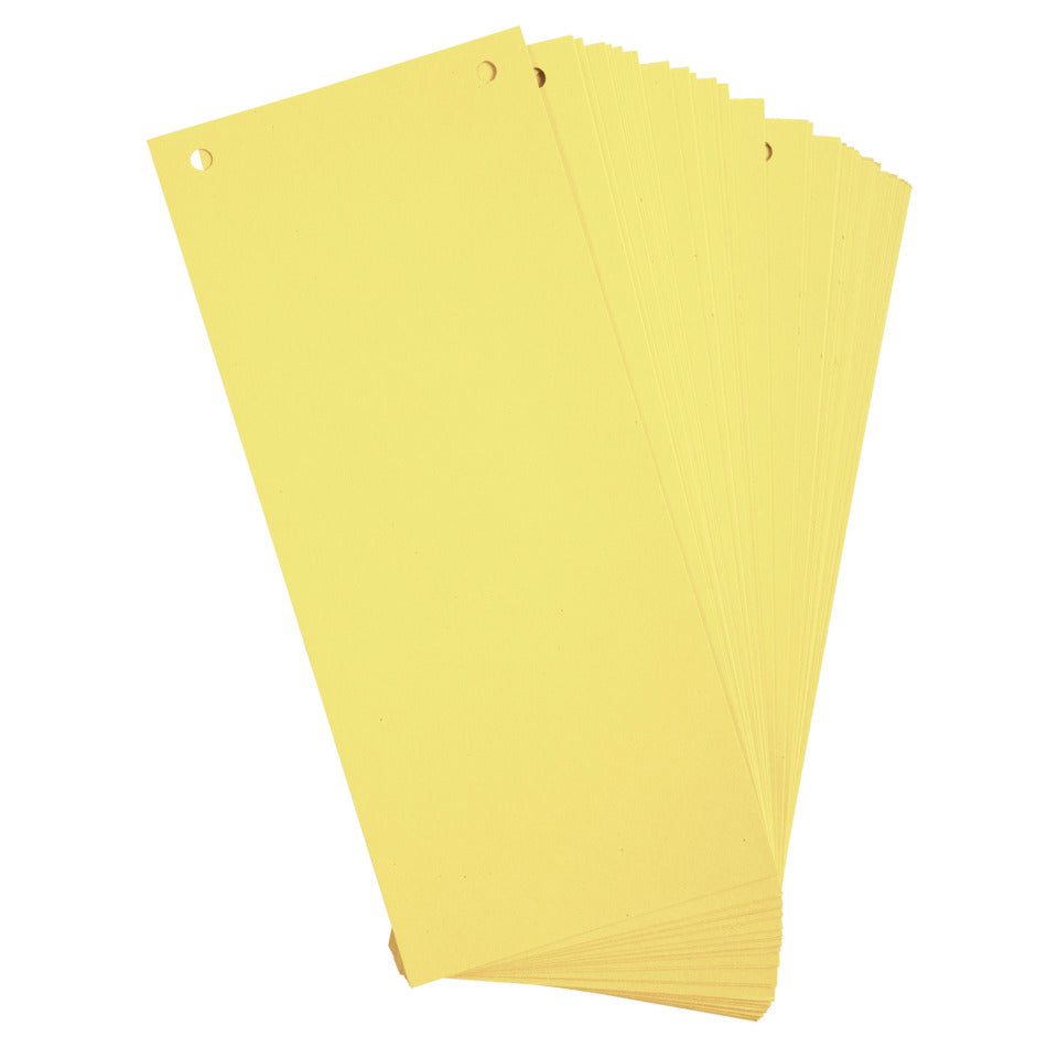 Trennstreifen, Premium Qualität, 190g/qm, 105 x 240 mm, gelocht, 100 Stück, gelb EXACOMPTA 13325B EXACOMPTA 13325B 105x240mm