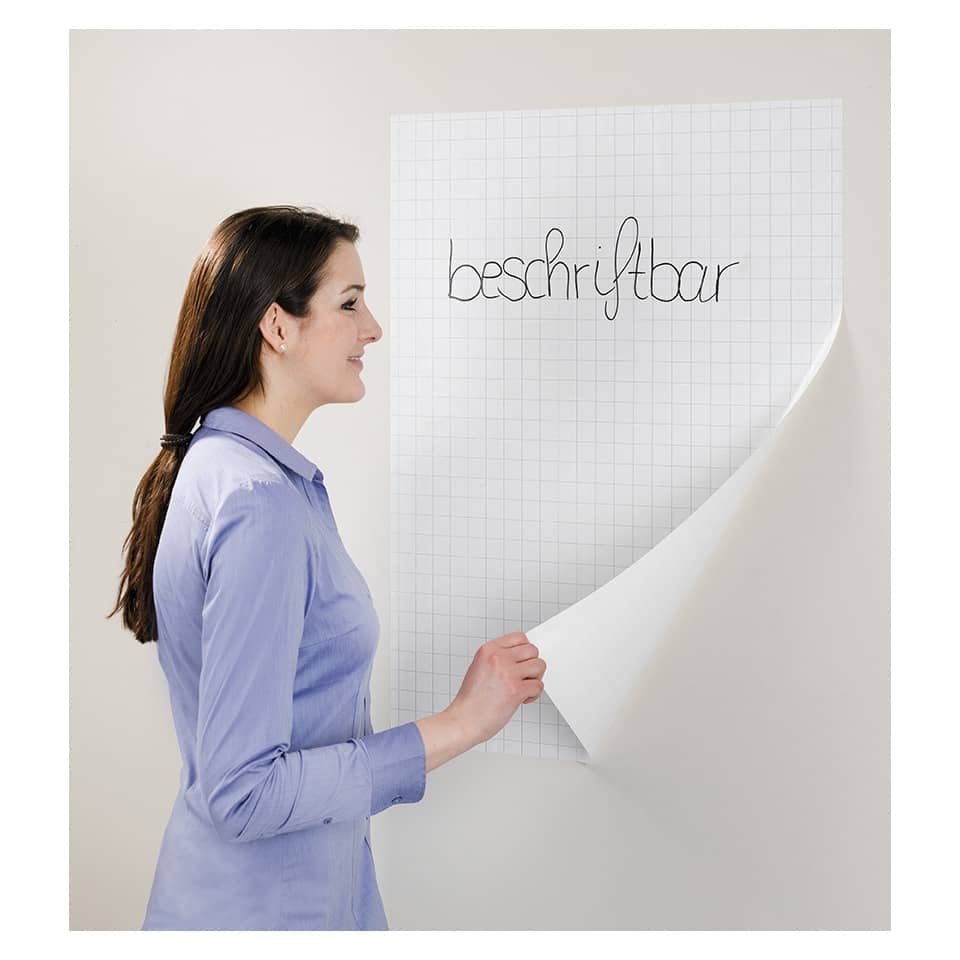 Flipchartfolie X-tra!Line, Rolle, kariert, PP-Folie, Rolle, 60 x 80 cm, 25 Blatt, weiß FRANKEN SF2011 FRANKEN SF2011 60x80cm 25er PG ws