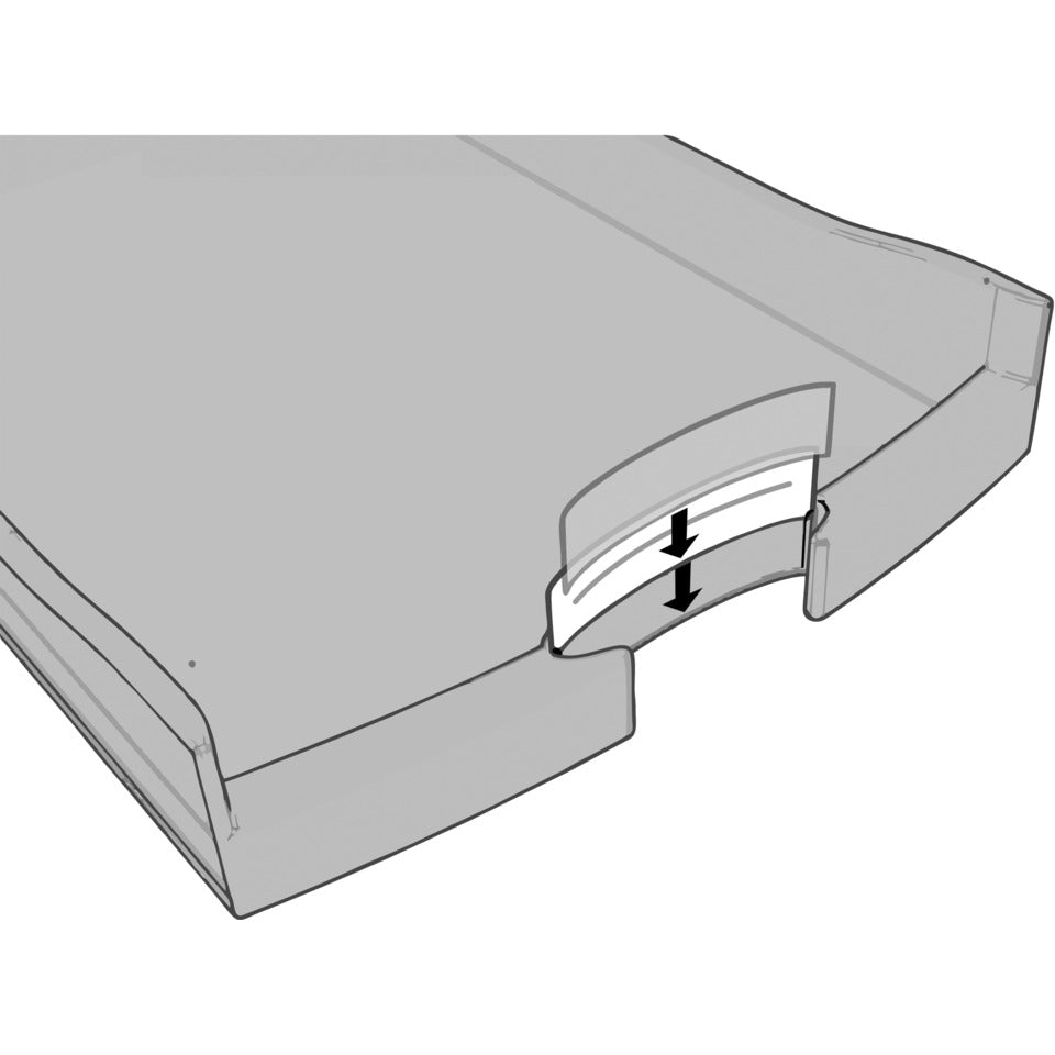 Schubladenbox IMPULS, DIN A4/C4, 4 offene Schubladen, weiß/Trend Colour hellblau HAN 1013-54D HAN 1013-54 offen