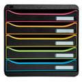 Schubladenbox BIG-BOX PLUS 5 offene Laden, schwarz/Harlekin EXACOMPTA 309914D EXACOMPTA 309914D 5 Laden