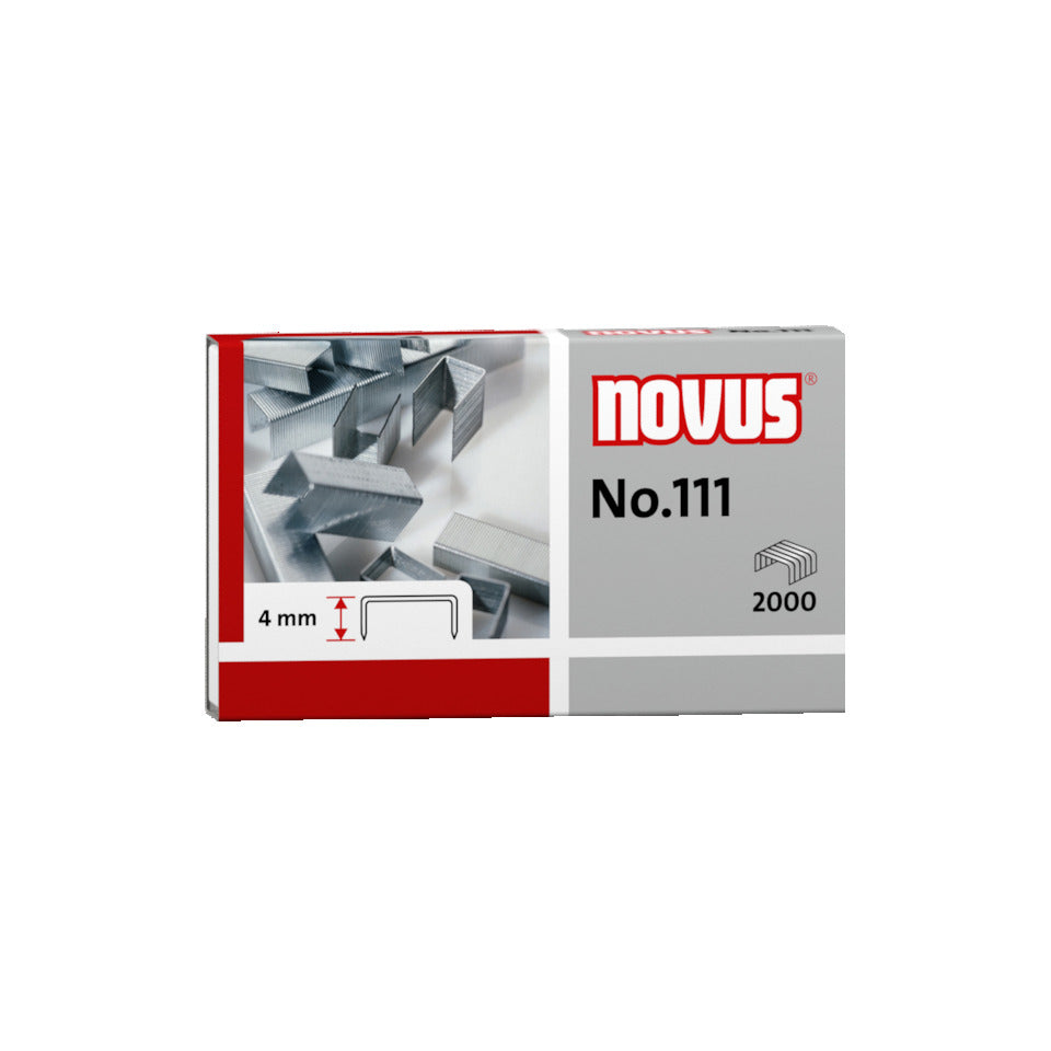Heftklammern Nr.111 verzinkt, 2000 Stück NOVUS 042-0036 NOVUS NV042-0036 f, B 35