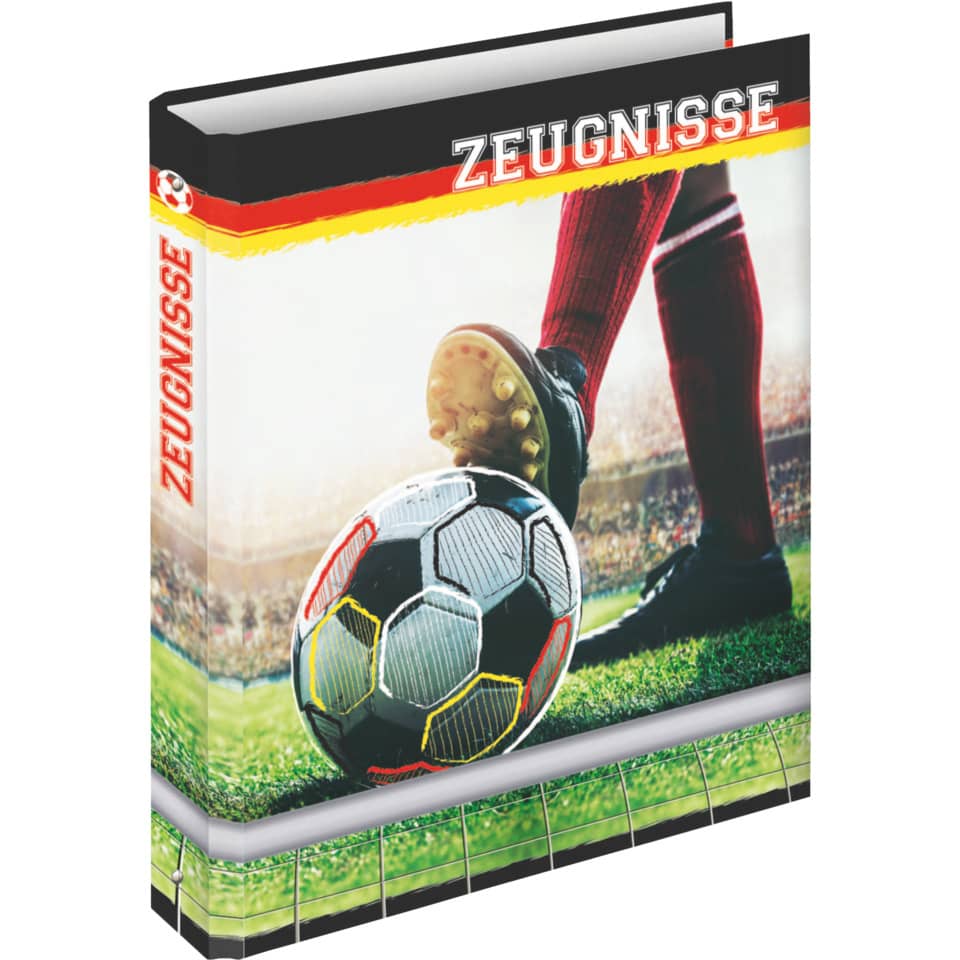 Zeugnisringbuch "Fußballfieber", 4 Ring-Mechanik, DIN A4, 250 x 315 mm RNK 46782 RNK 46782  4R/20mm