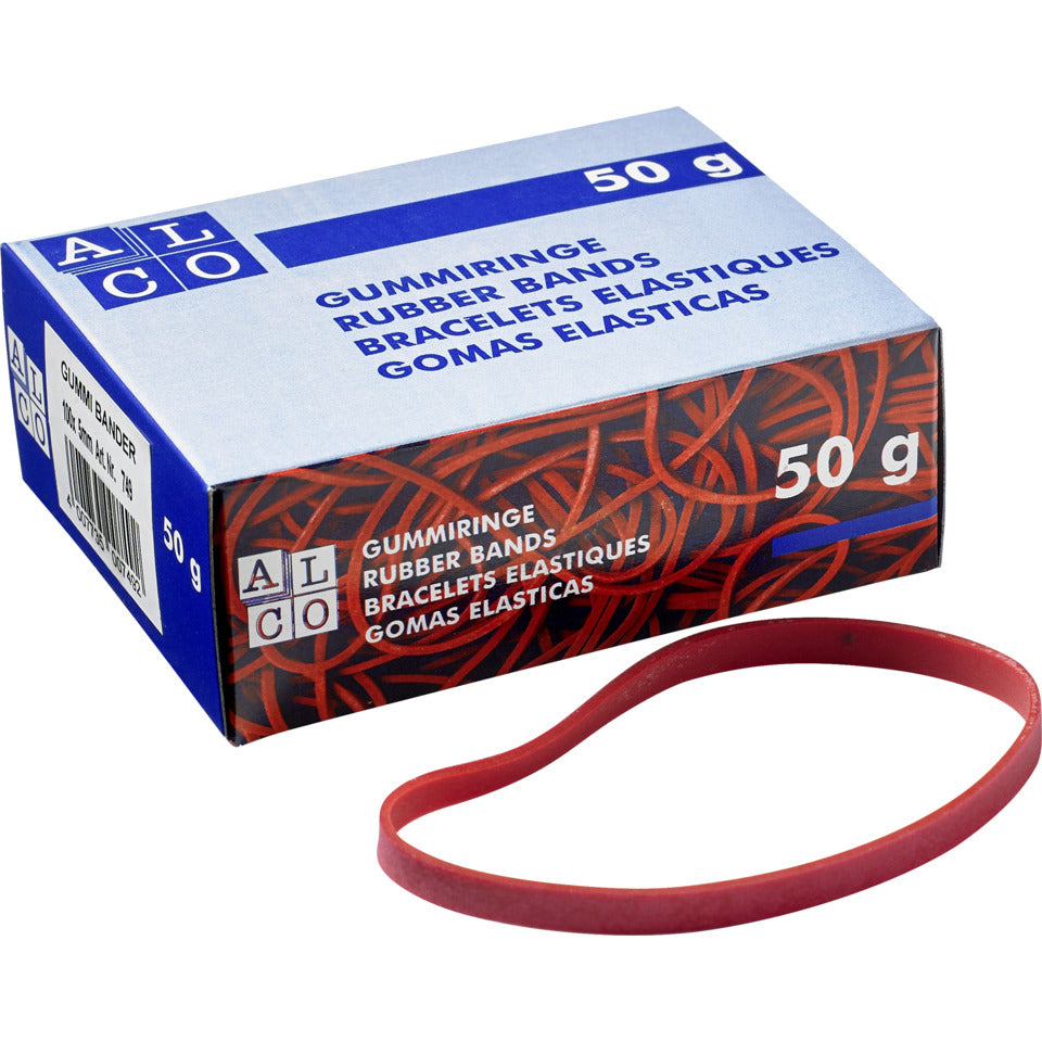Gummibänder Rondella, 100x5 mm / Ø 65 mm, rot, 50 g LÄUFER 51045