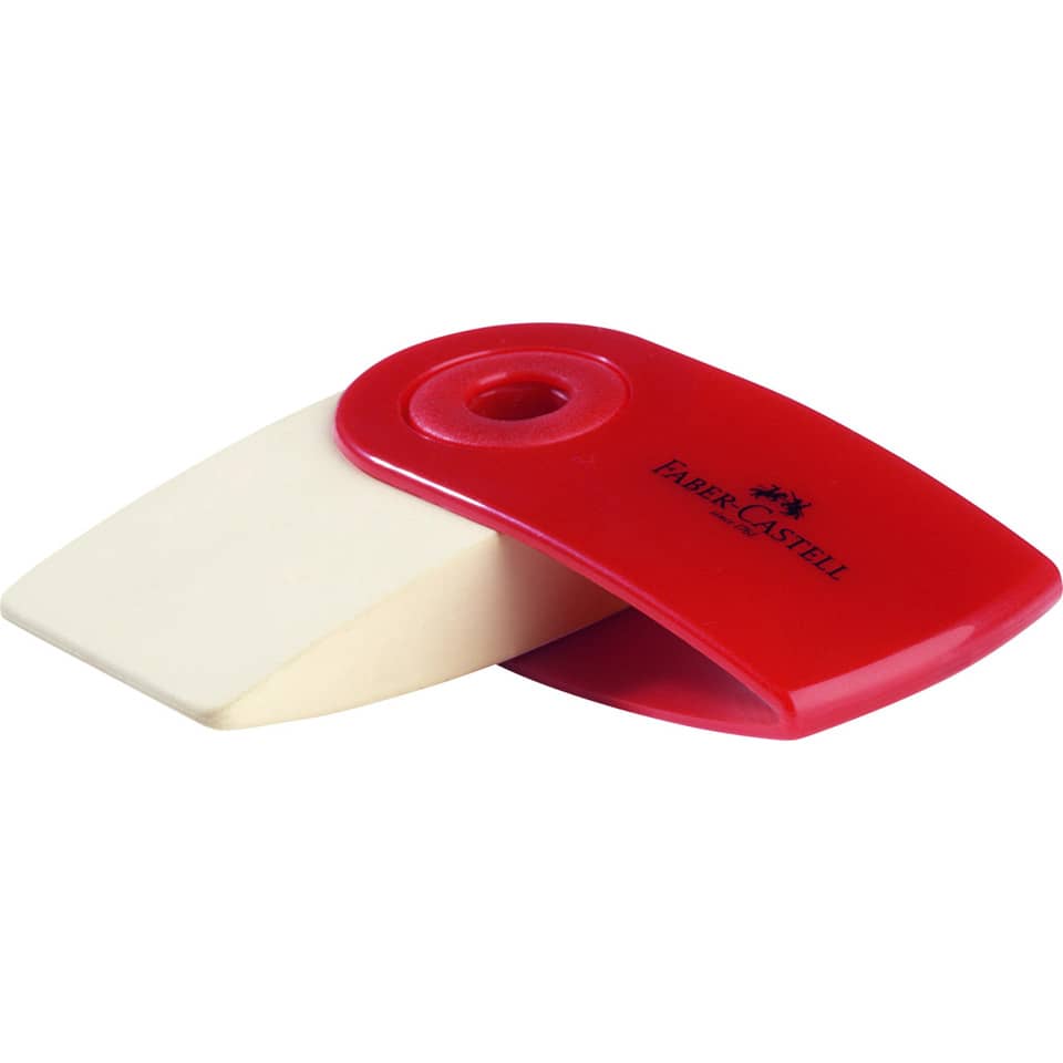Radierer Sleeve, rot/blau FABER CASTELL 182411