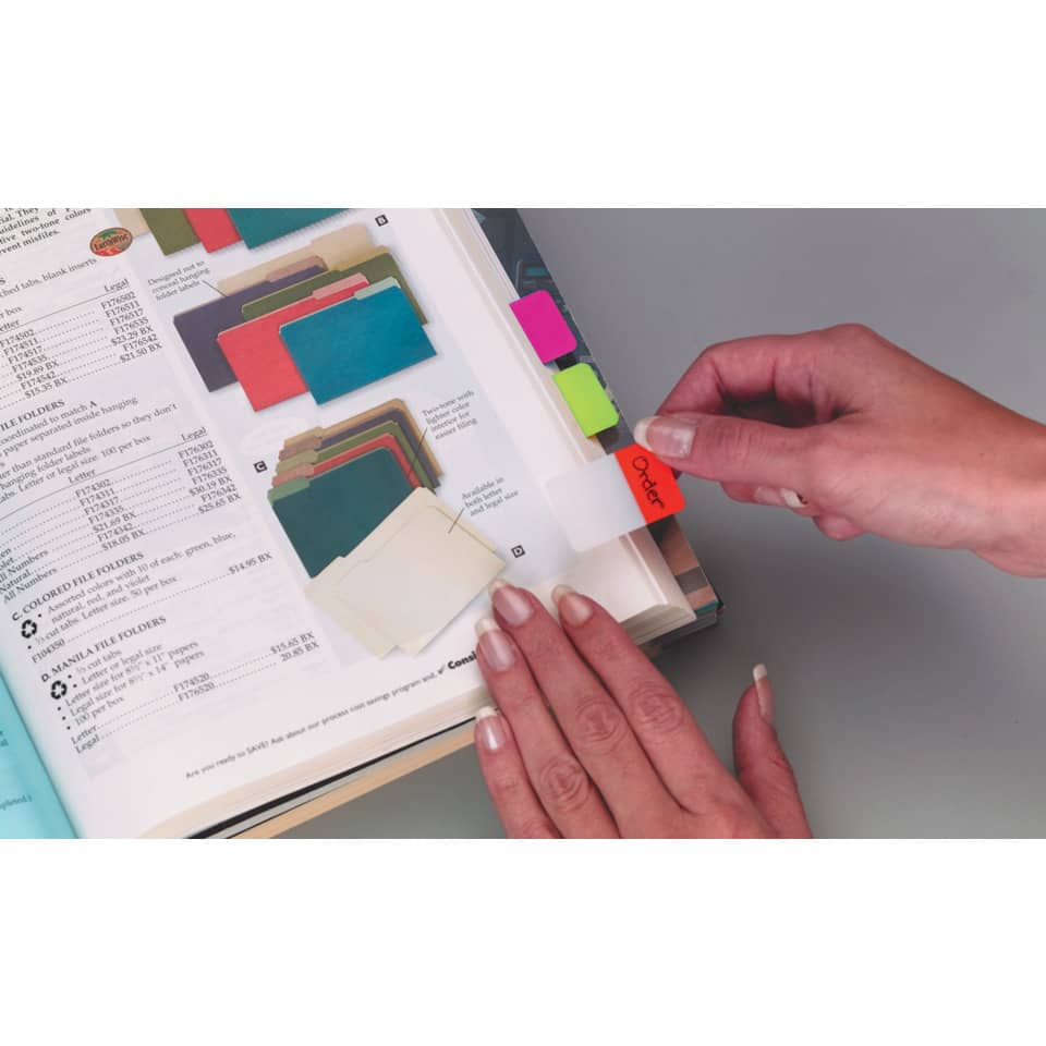 Haftstreifen Index Strong, 25,4x38mm, 3x22 Blatt, sortiert POST-IT 686-RYB POST IT 686 RYB 3x22 rt/gb/bl