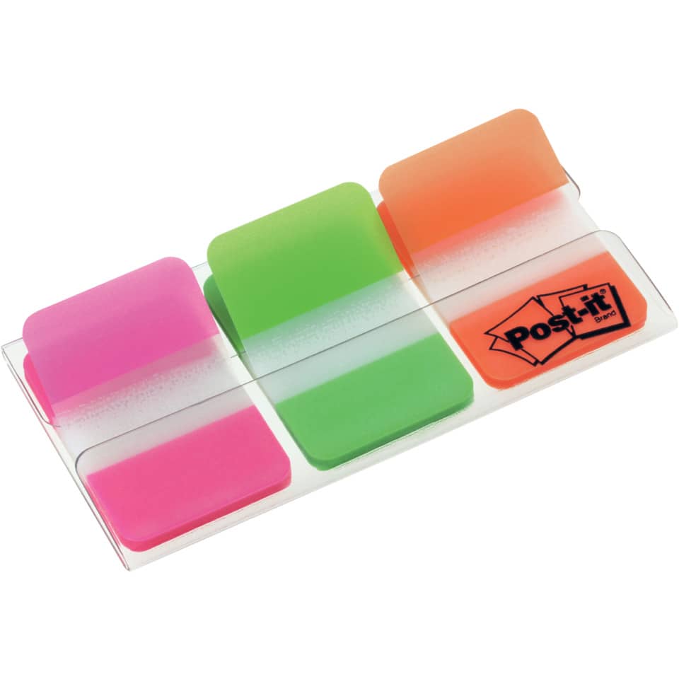 Haftstreifen Index Strong, 25,4x38mm, 3x22 Blatt, sortiert POST-IT 686-PGO POST IT 686-PGO
