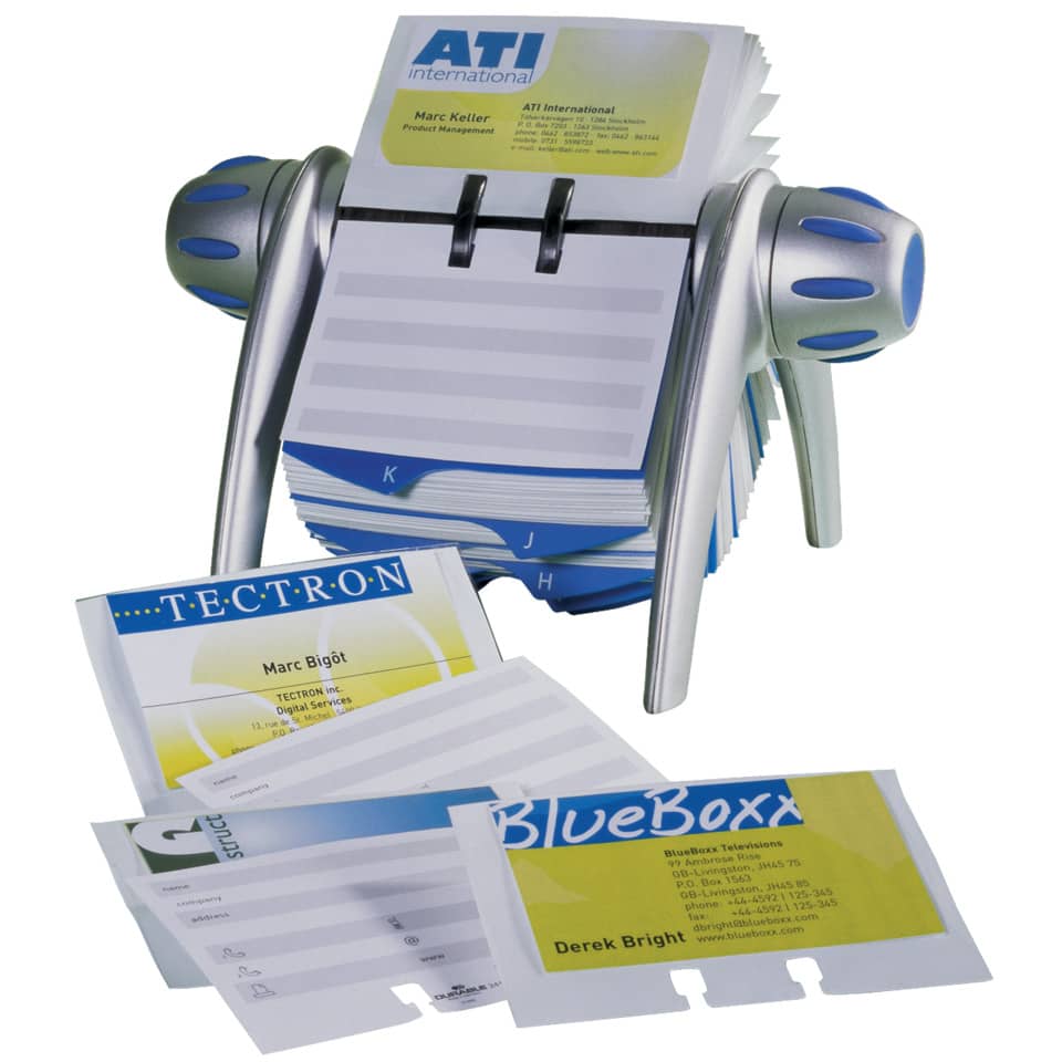 Visitenkarten-Ersatzhüllen Visifix® Flip/Desk, 40 Stück, transparent DURABLE 2418 19