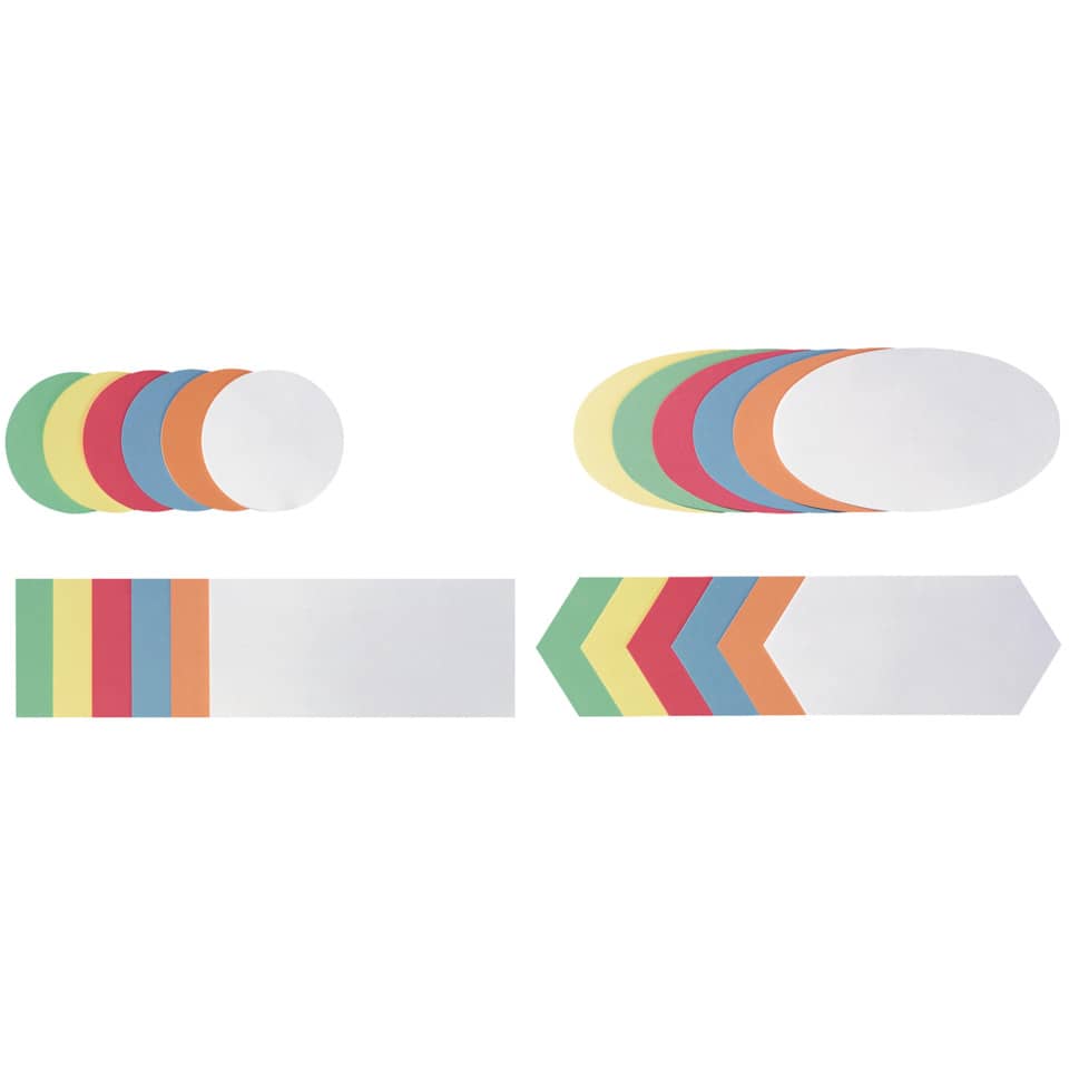 Moderationskarte, 205 x 95 mm, Altpapier, 500 Stück, sortiert FRANKEN UMZ102099 FRANKEN UMZ102099 130g Papier