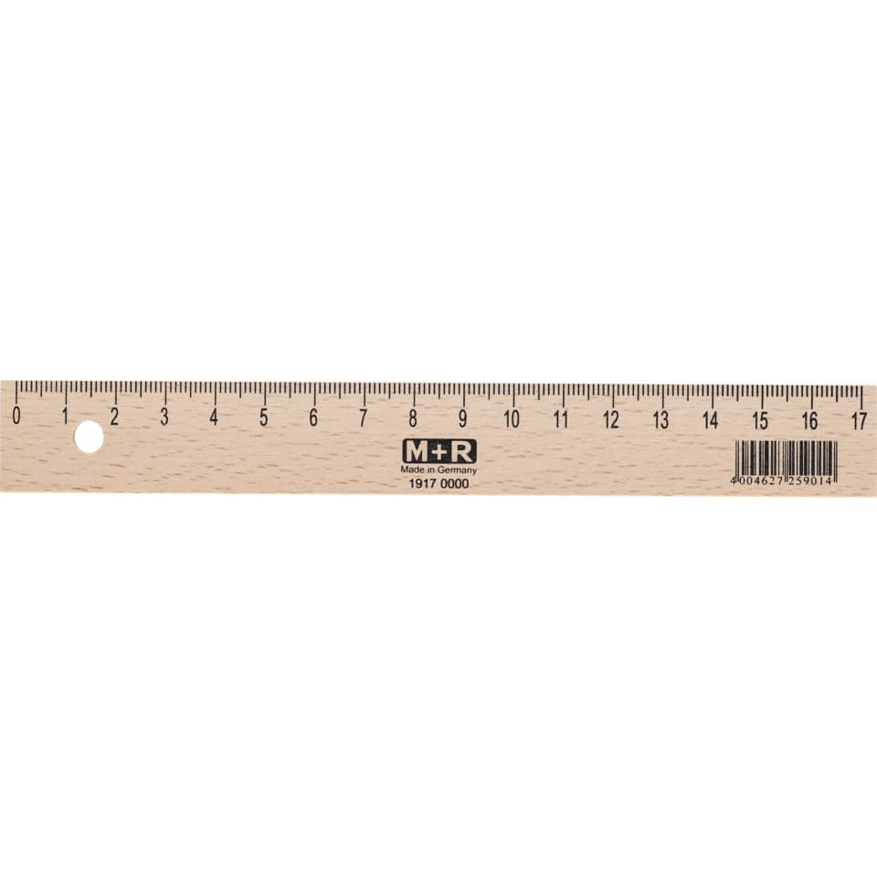 Holzlineal, 17cm M+R 719170000 M+R 719170000/9061