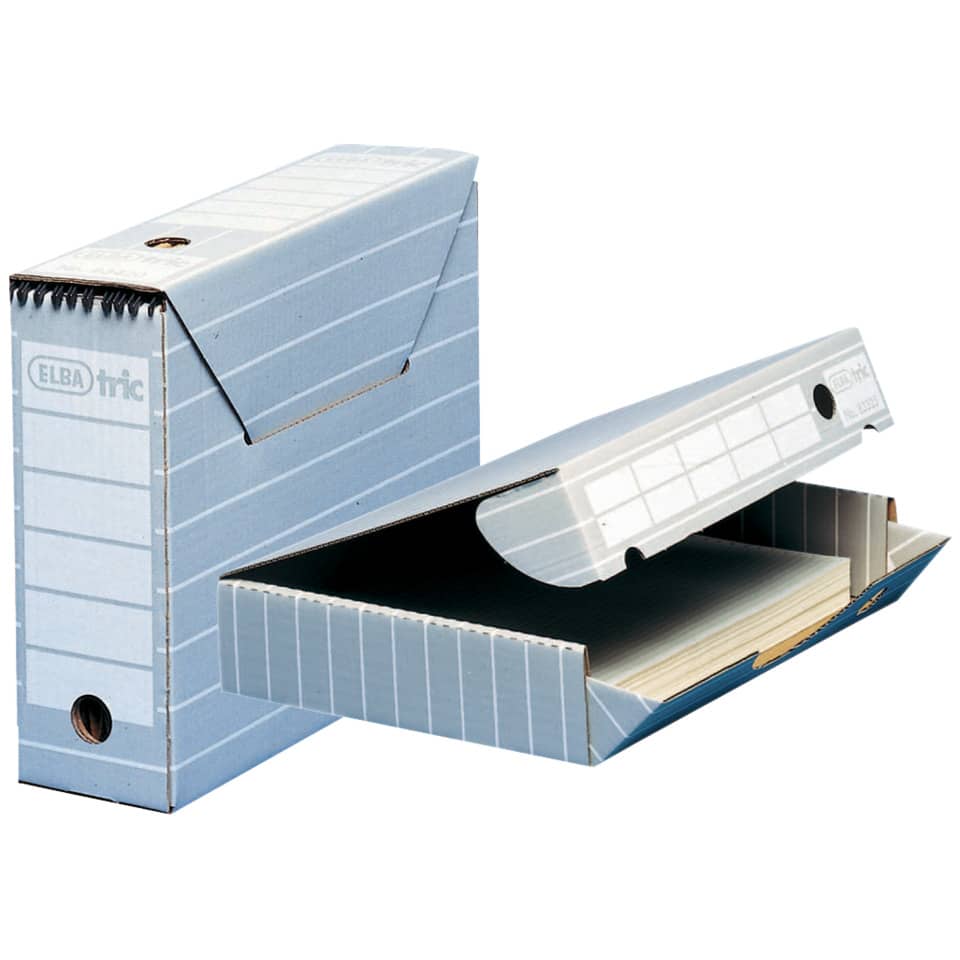 Archivbox A4 tric grauweiß   95mm x 365mm ELBA 100552039 ELBA 100552039 83420