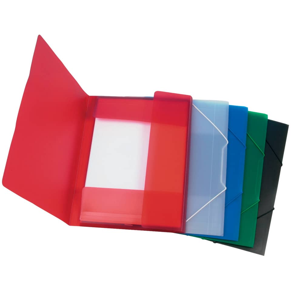 Gummizugmappe, A4, transparent rot Q-CONNECT KF02311