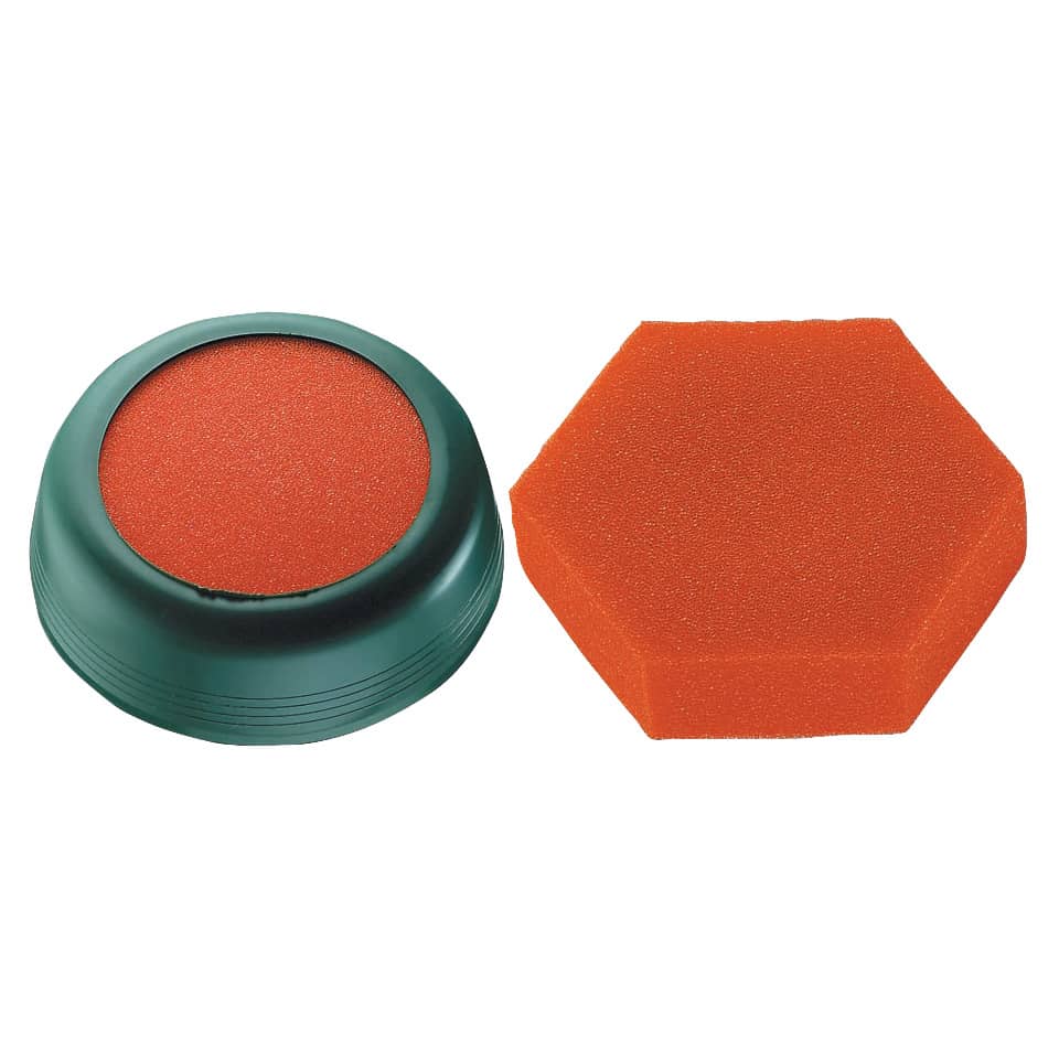 Ersatzschwamm für Läufer Anfeuchter Ø 85 mm, Schwamm aus Kunststoff, orange LÄUFER 72741