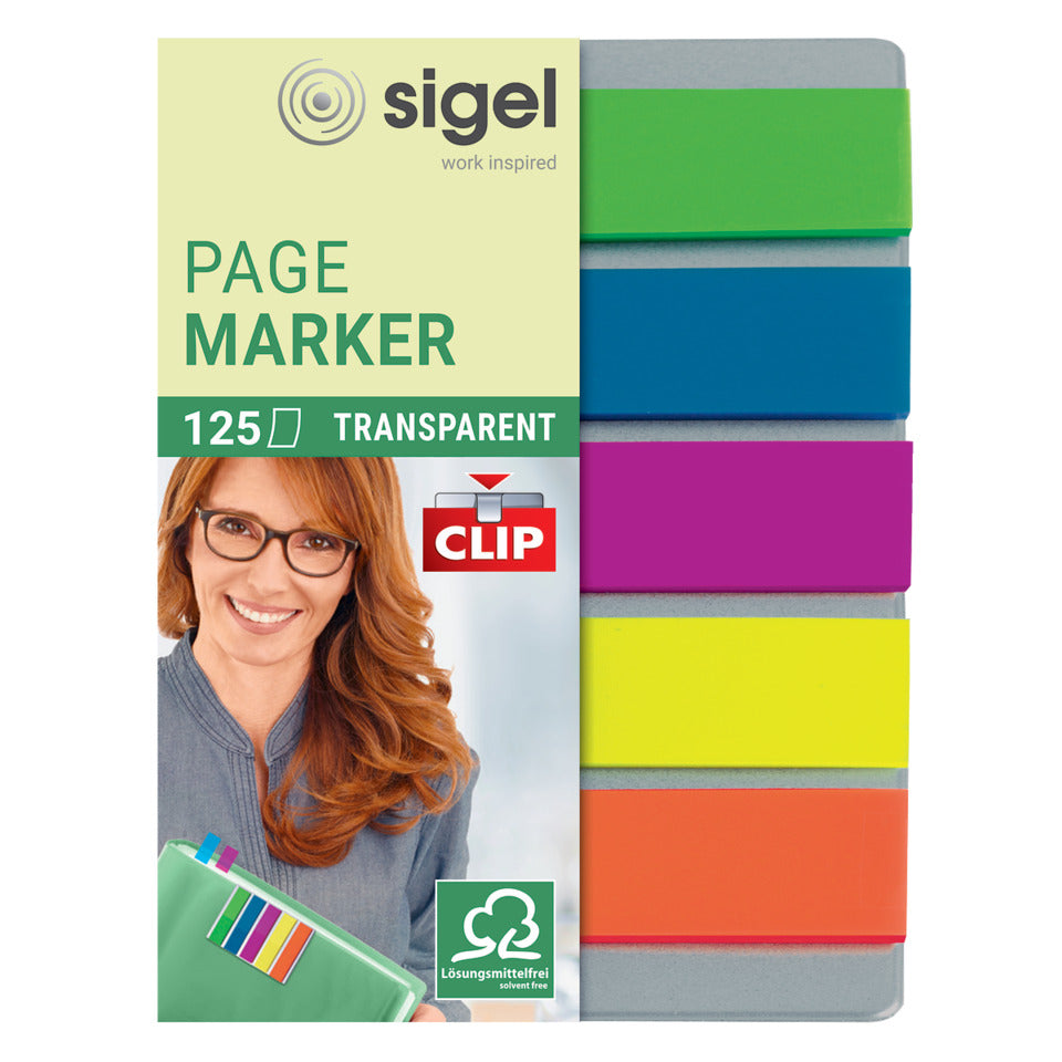 Haftmarker-Film Mini mit Clip, 52x82mm, 125 Blatt SIGEL HN610 SIGEL HN610 mit Clip