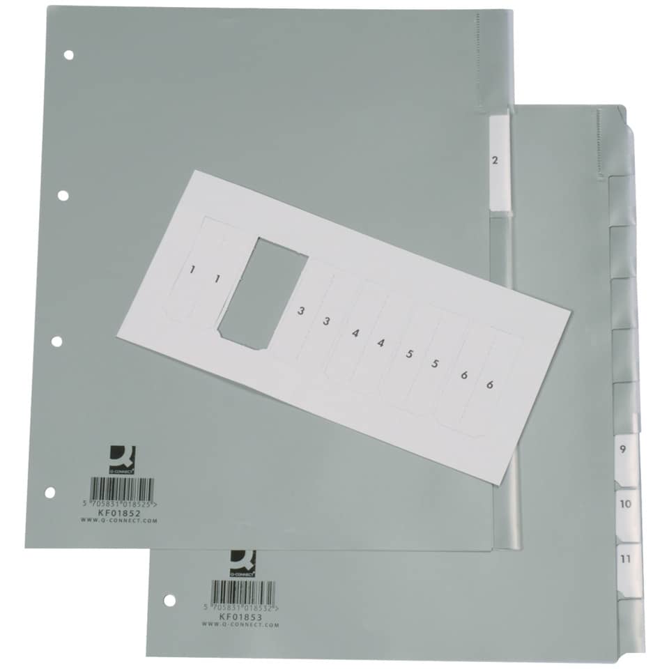 Register, A4, 10-teilig Q-CONNECT KF01853 Q-CONNECT KF01853 Beschriftungssch. ausw