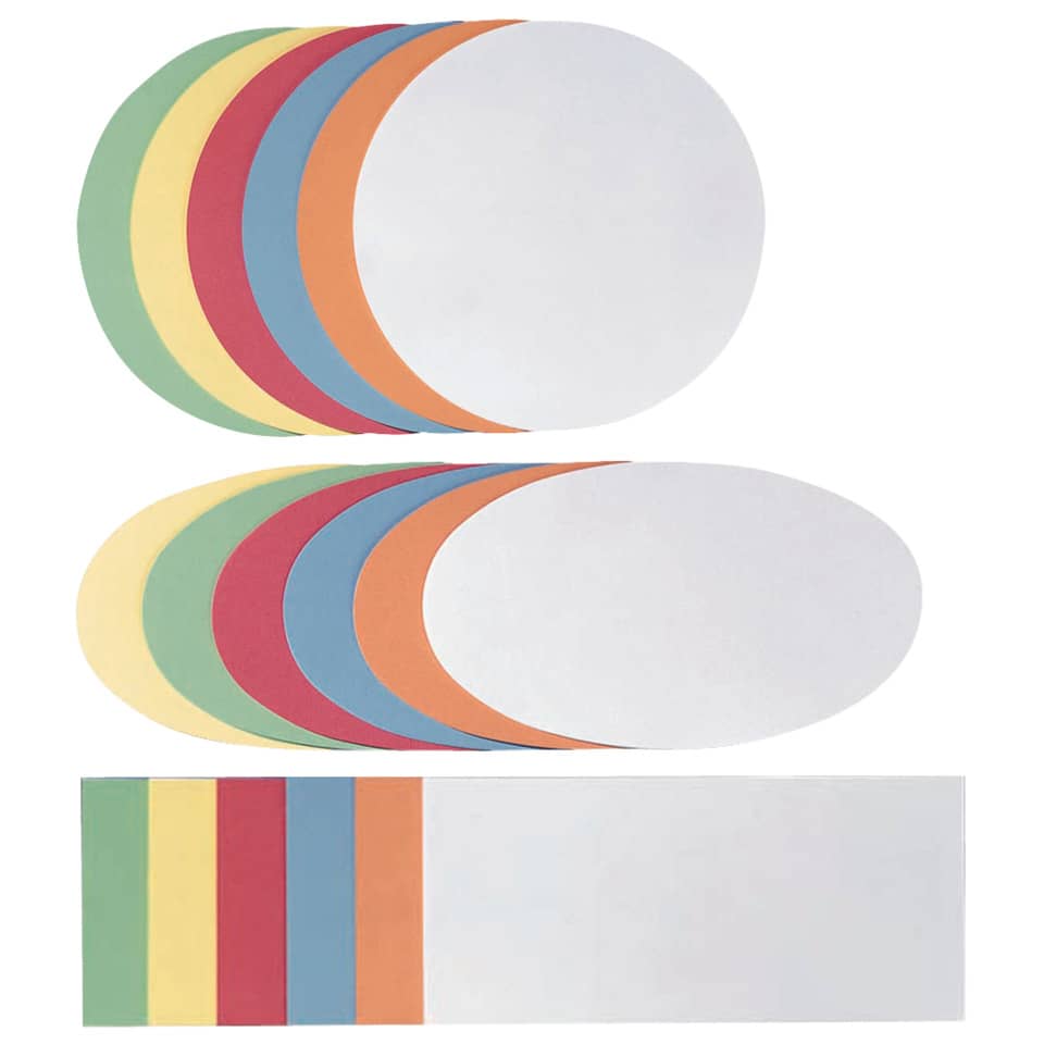 Moderationskarte, Ø 140 mm, Altpapier, 250 Stück, sortiert FRANKEN UMZH1499 FRANKEN UMZH 14 99 D 14cm