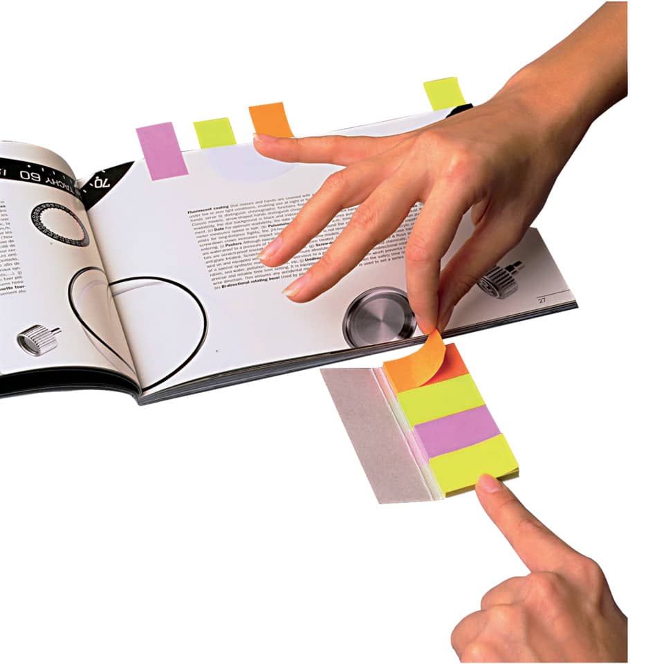 Haftstreifen Page Marker, 20 x 38 mm, 4 Farben, 4 x 50 Blatt im Etui POST-IT 670-4B POST IT 670-4B  4x50Bl