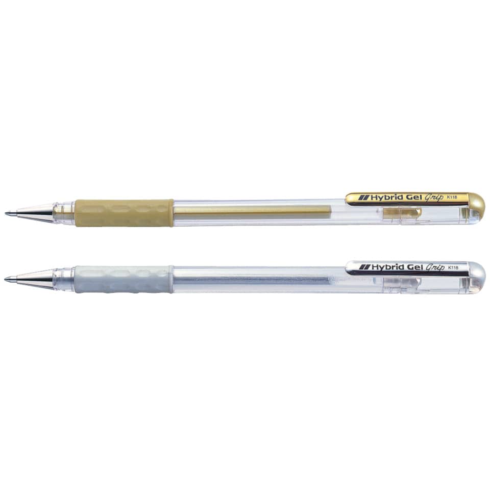Gel-Tintenroller Hybrid Gel Grip K118, 0,4mm, gold PENTEL K118X PENTEL K118-X