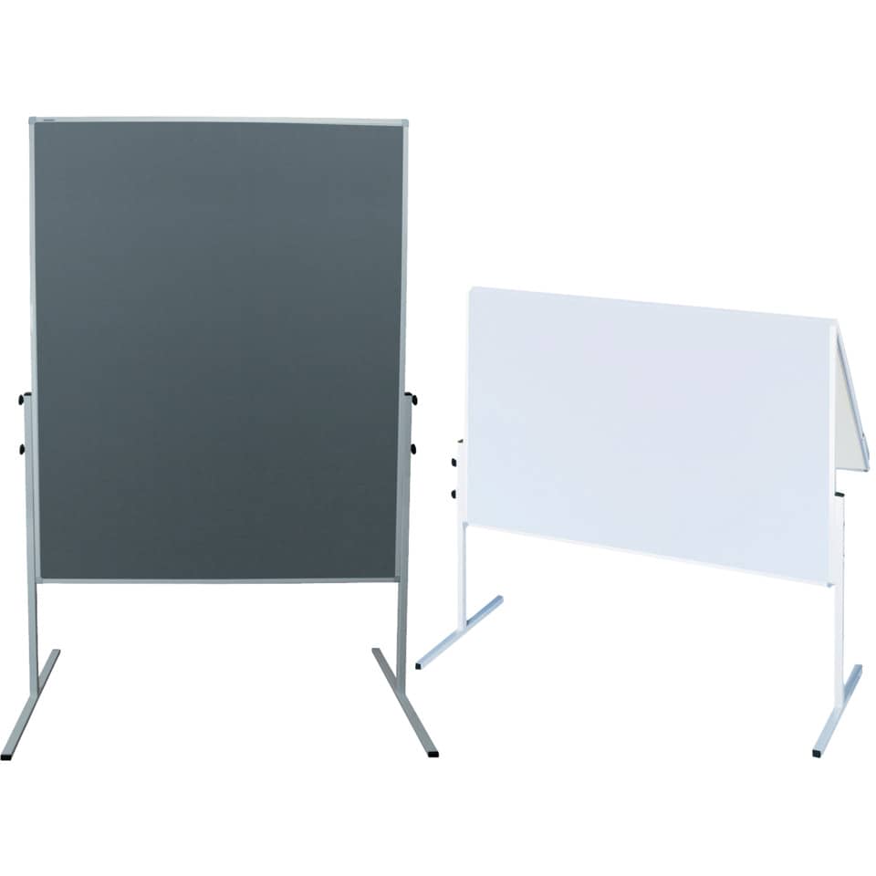 Moderationstafel X-tra!Line, klappbar, Filz/Filz, Aluminiumrahmen, 1200x1500mm, grau FRANKEN CC-UMTF-G12 FRANKEN CC-UMTF-G 12